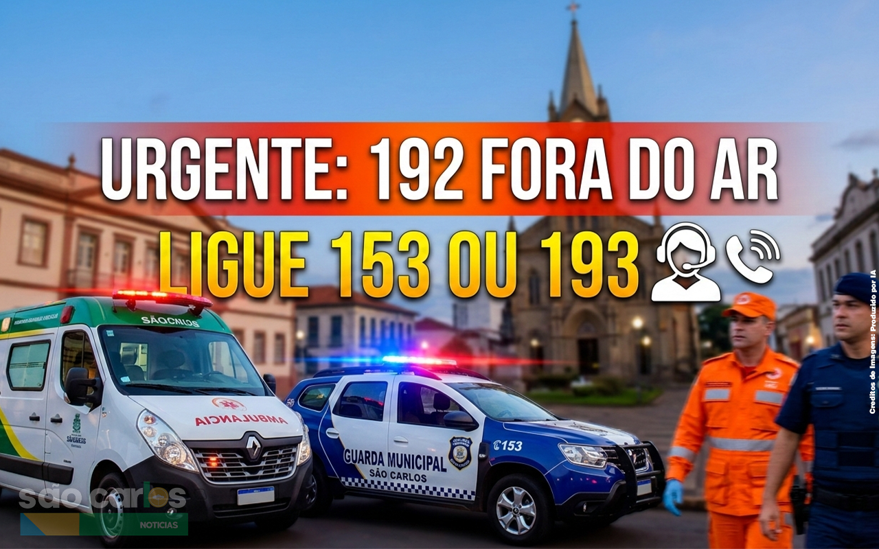 153 da Guarda Municipal ou 193 do Corpo de Bombeiros: Saiba como acionar emergências com o 192 fora do ar em São Carlos