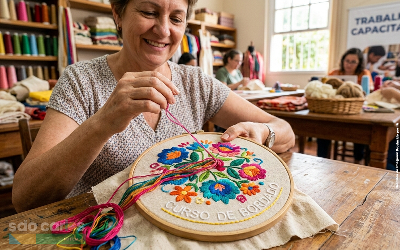 Curso de Bordado em São Carlos abre inscrições na Casa do Trabalhador; veja como participar