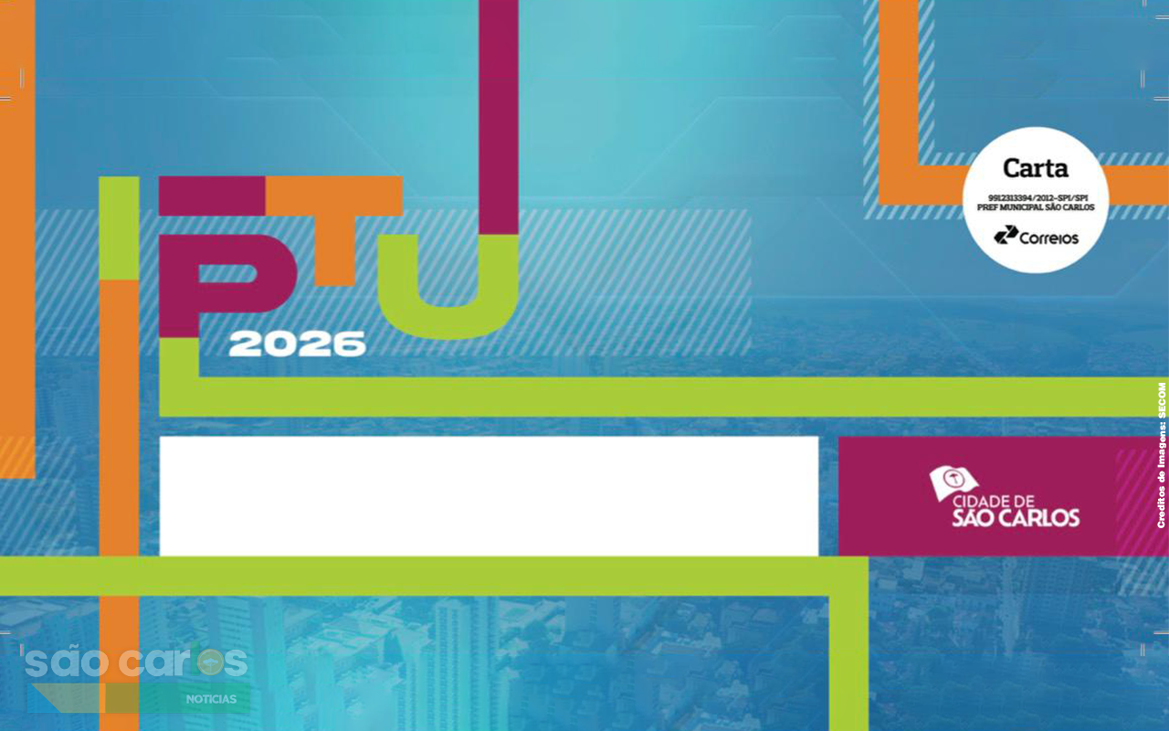 Distribuição dos carnês do IPTU 2026 começa em São Carlos; veja como garantir até 24% de desconto