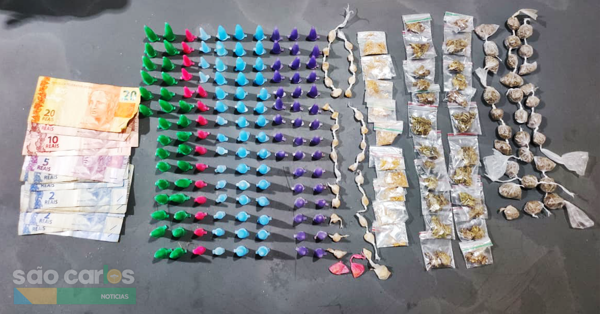 Apreensão de drogas mobiliza Polícia Militar na região: Suspeito é preso
