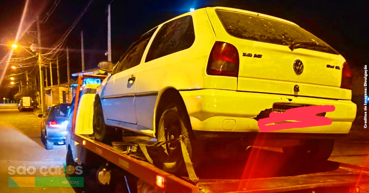 Carro furtado recuperado São Carlos: GM localiza Gol no Itatiaia