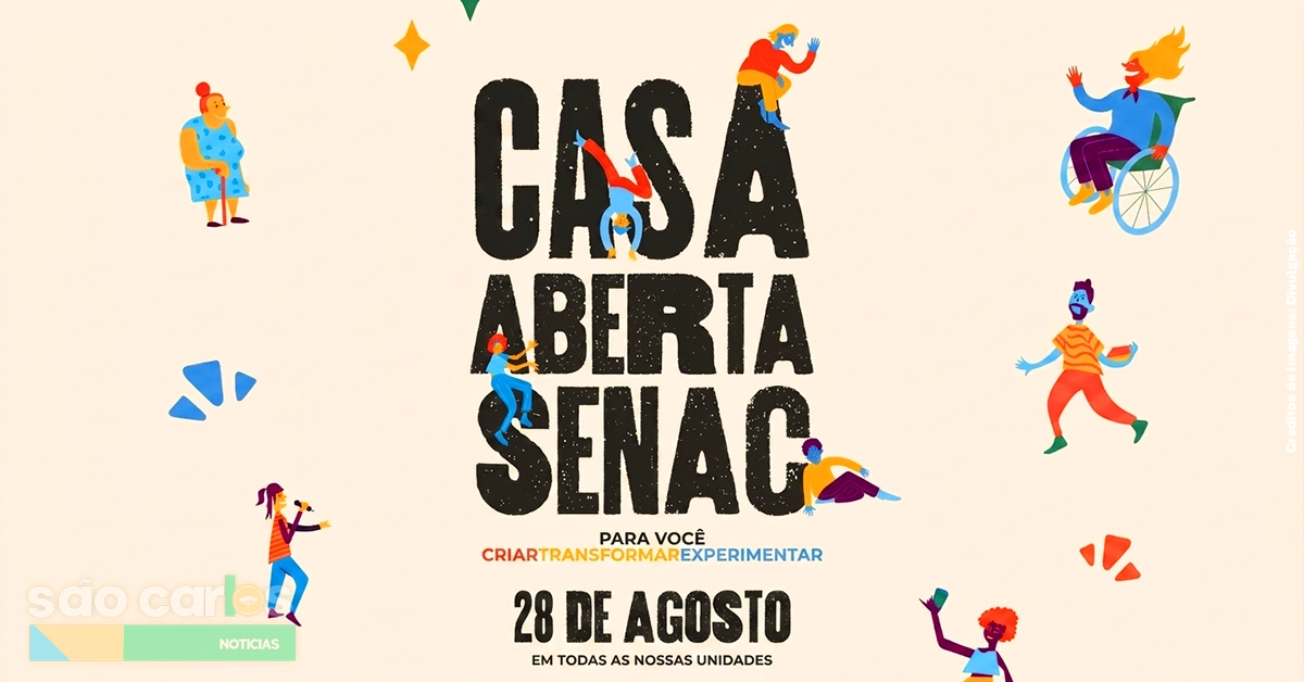 Casa Aberta Senac São Carlos 2026: Oficinas gratuitas e rádio ao vivo