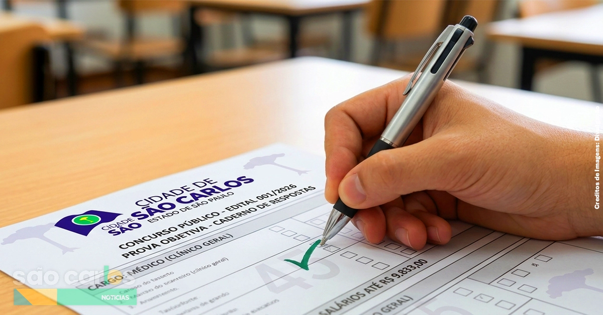 Concurso Prefeitura São Carlos 2026: 45 vagas e salários até R$ 9,8 mil