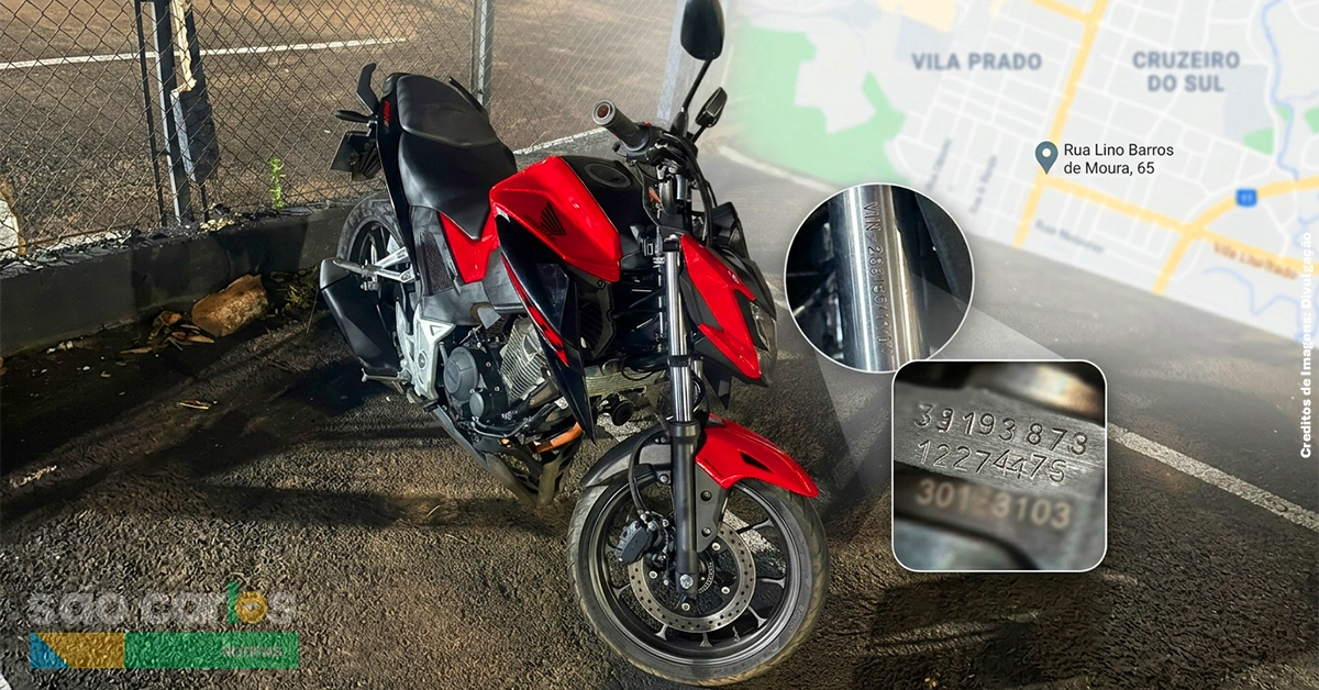 Moto clonada em São Carlos 2026: PM flagra adulteração na Lino Barros