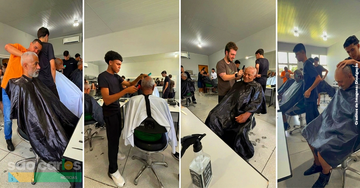 FESC São Carlos realiza corte de cabelo gratuito para idosos em tarde de acolhimento