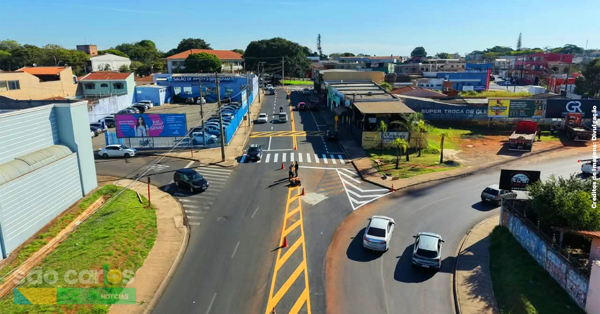 Trânsito São Carlos 2026: Liberação de rua cria nova rota para a Zona Sul